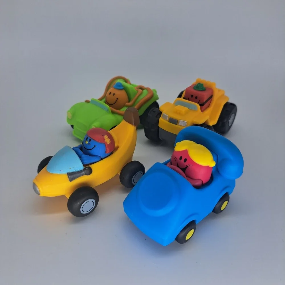 McDonalds Happy Meal Mr Men Little Miss Road Trip Vehicles Figure Toys Lot of 4